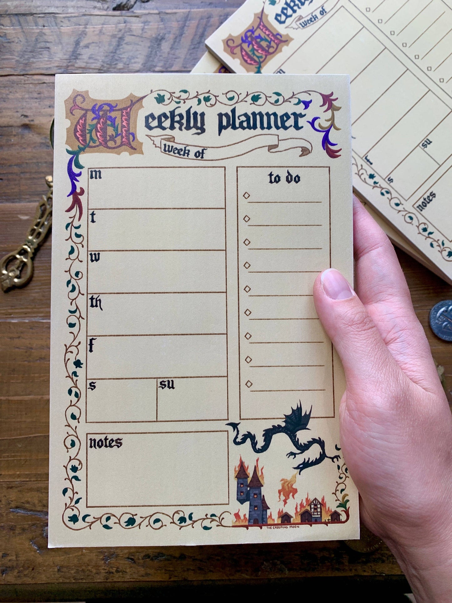CM Notepad | Medieval Weekly Planner