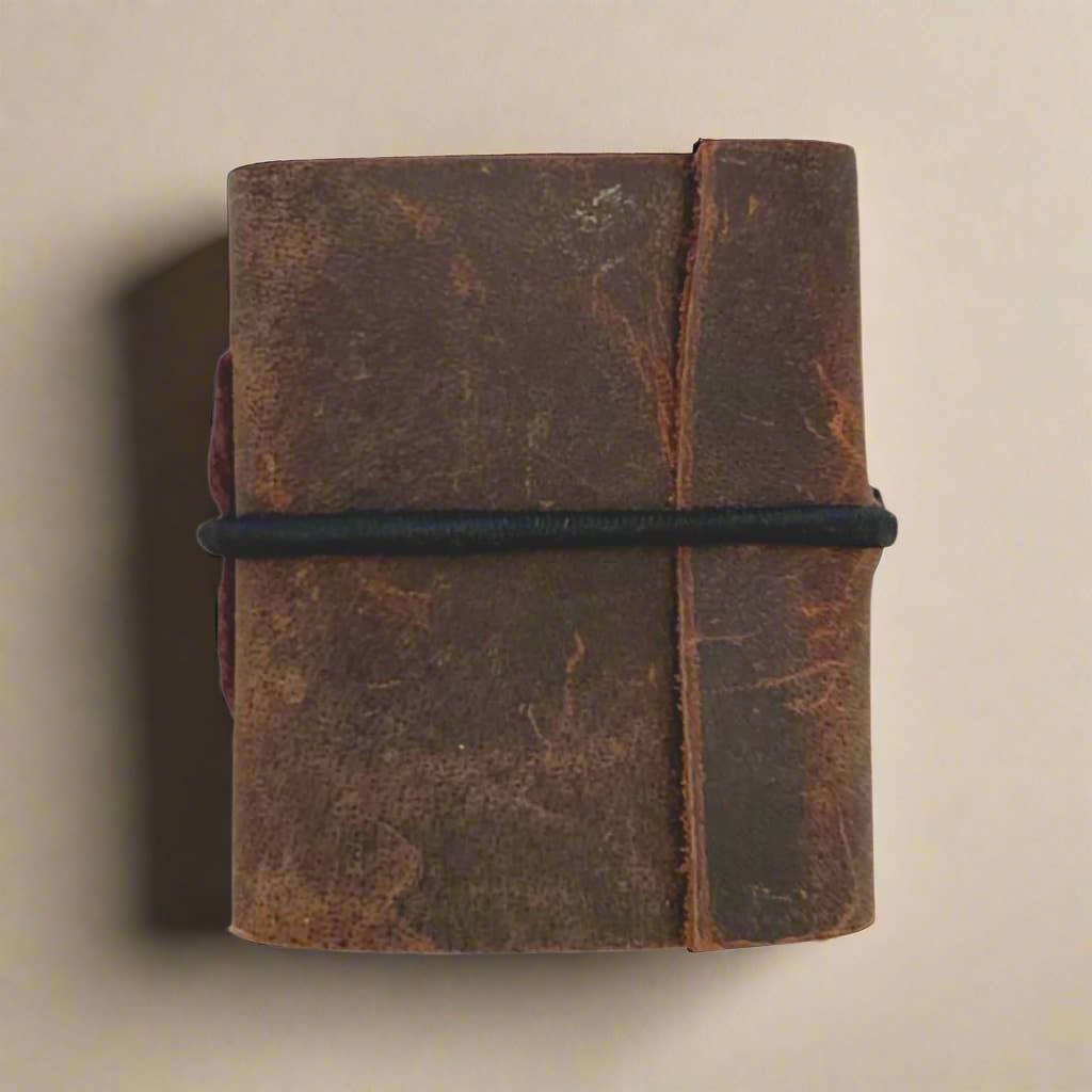 Micro Leather Journal - Mini Upcycled Leather Journal