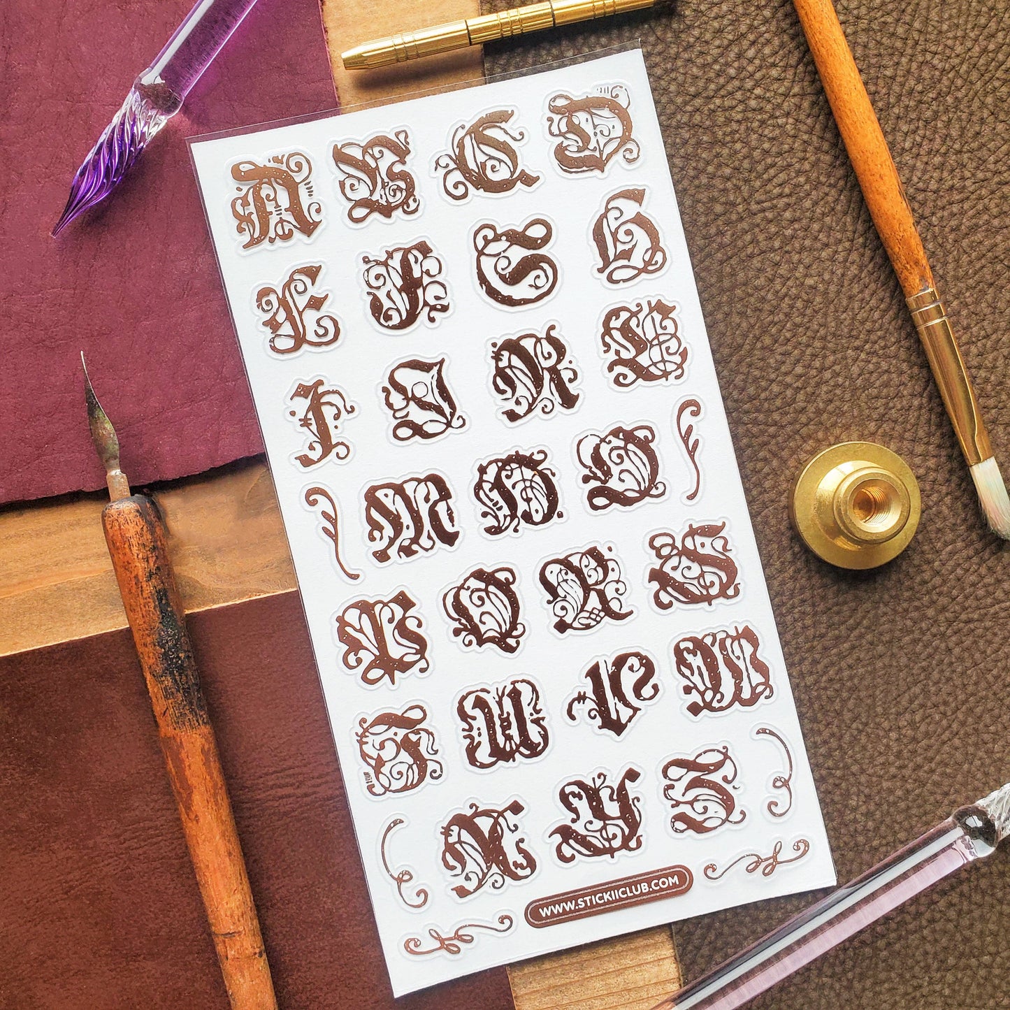 Sticker Sheet | Ornate Alphabet