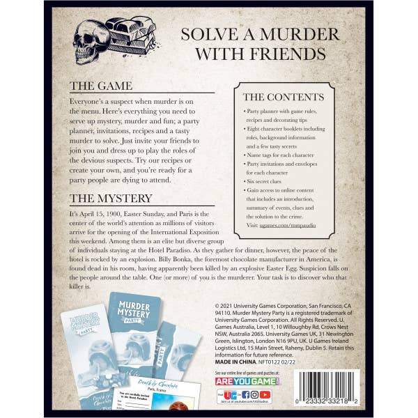 Death By Chocolate-Murder Mystery Party