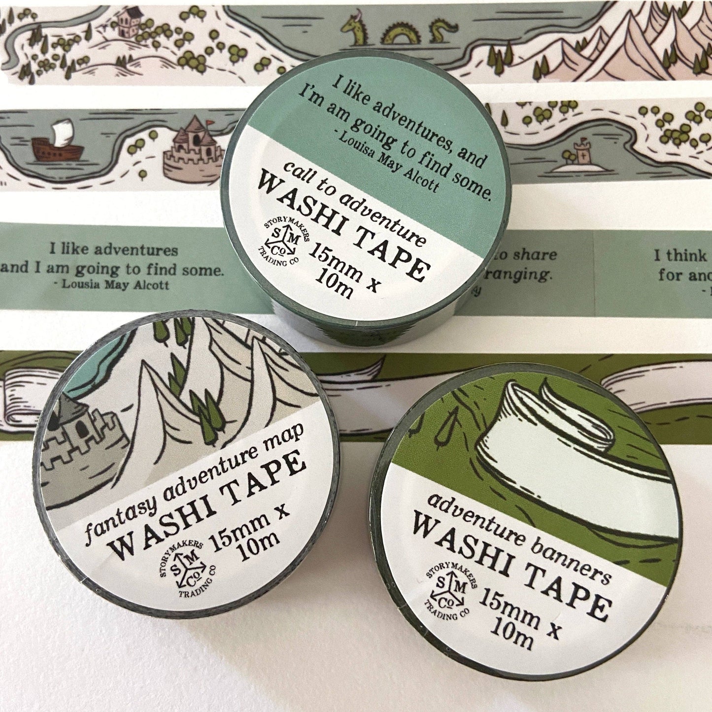 STC Cartography Washi Tape | Fantasy Adventure Map