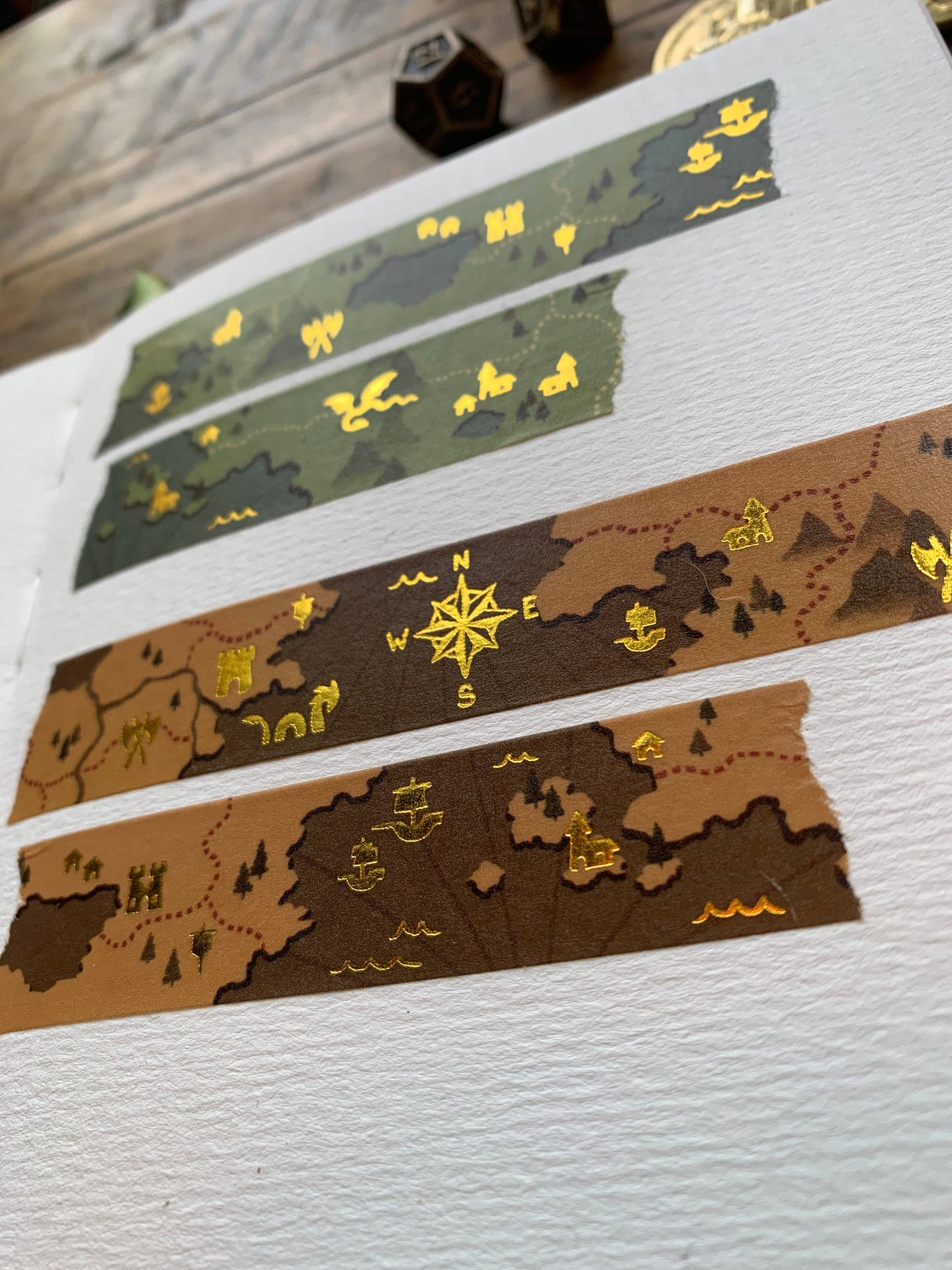 CM Washi Tape | Fantasy Map [Green]