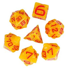 Cheese w red font 7 Dice Set [UDRENL01]