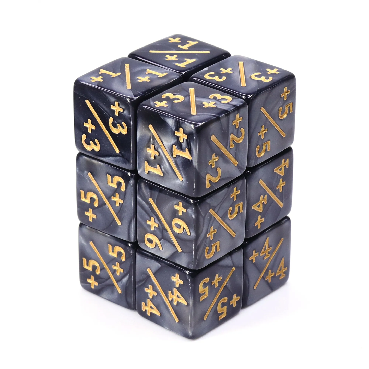 HD MTG 12D6 Positive Counter Dice Set | Black Pearl