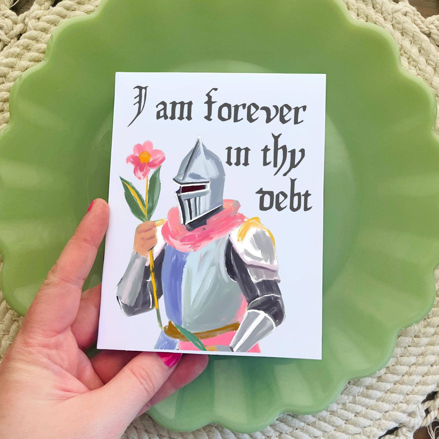 Medieval Knight Any Occasion Thank You Card
