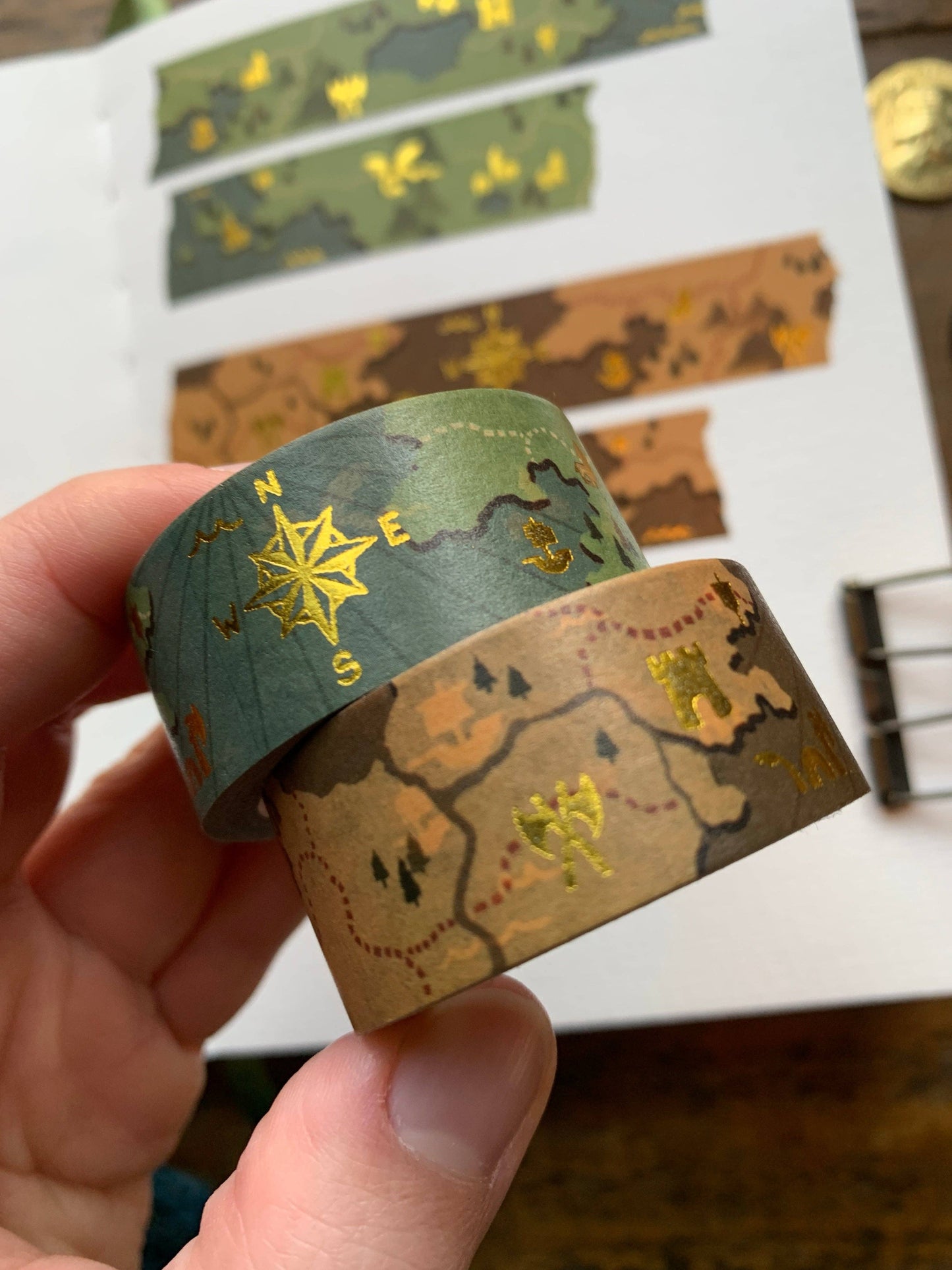 CM Washi Tape | Fantasy Map [Green]