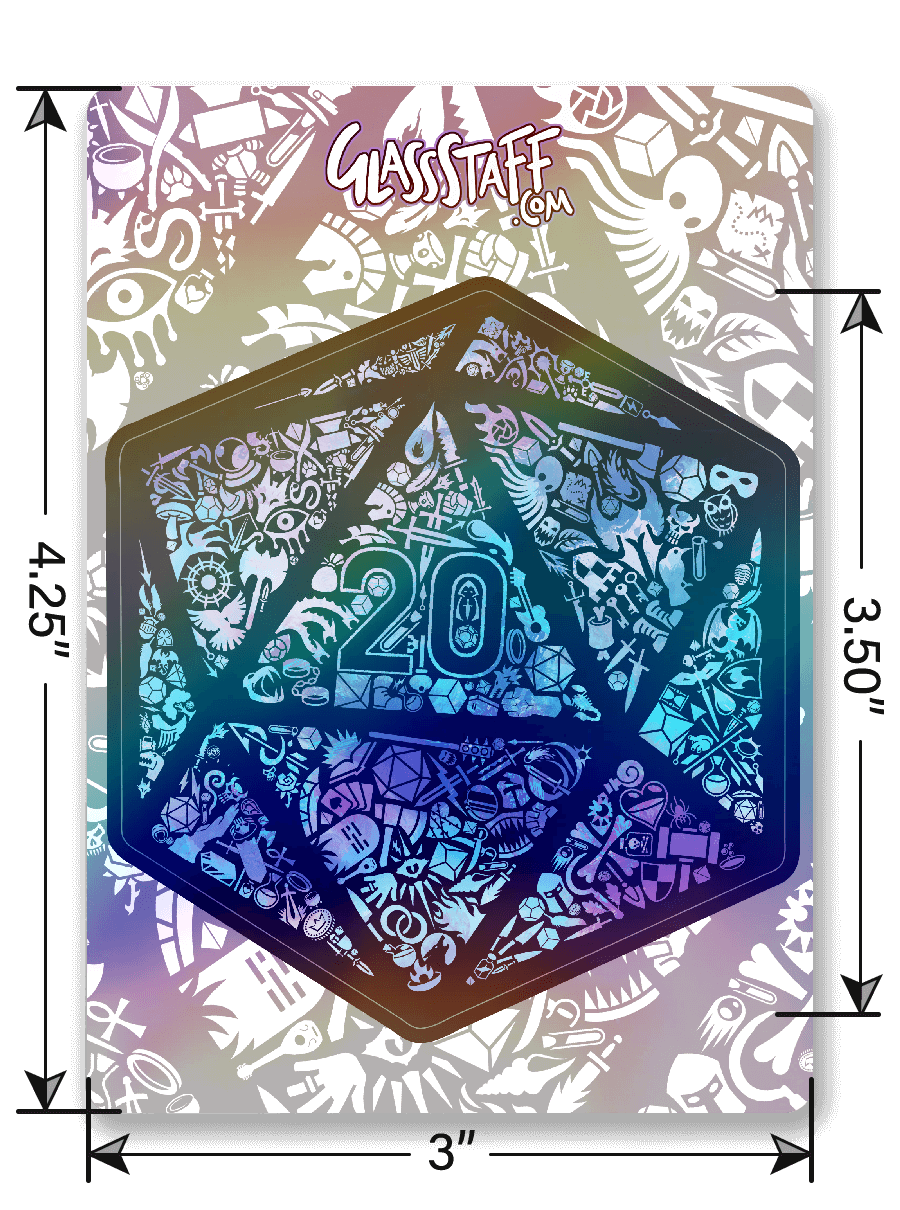 GS Vinyl Sticker | Holographic Mosaic D20
