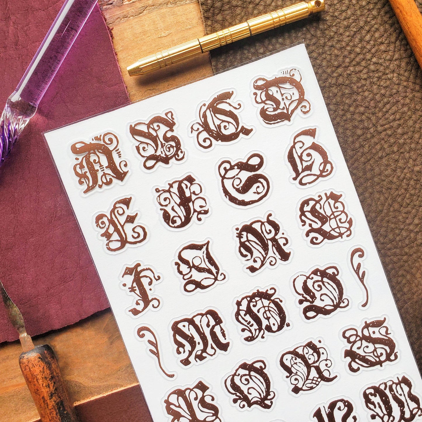 Sticker Sheet | Ornate Alphabet