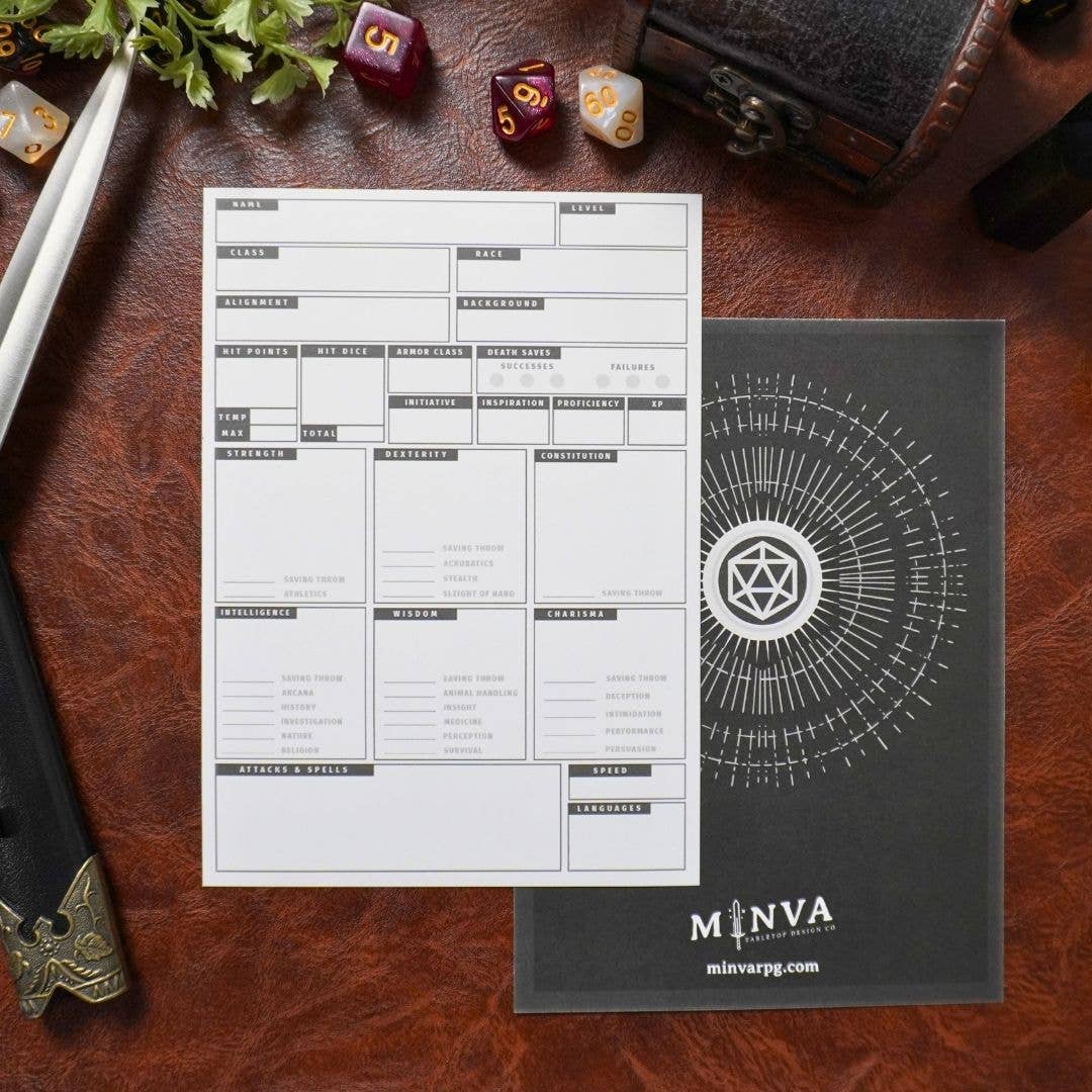 MTDC D&D 5e Mini Character Sheets