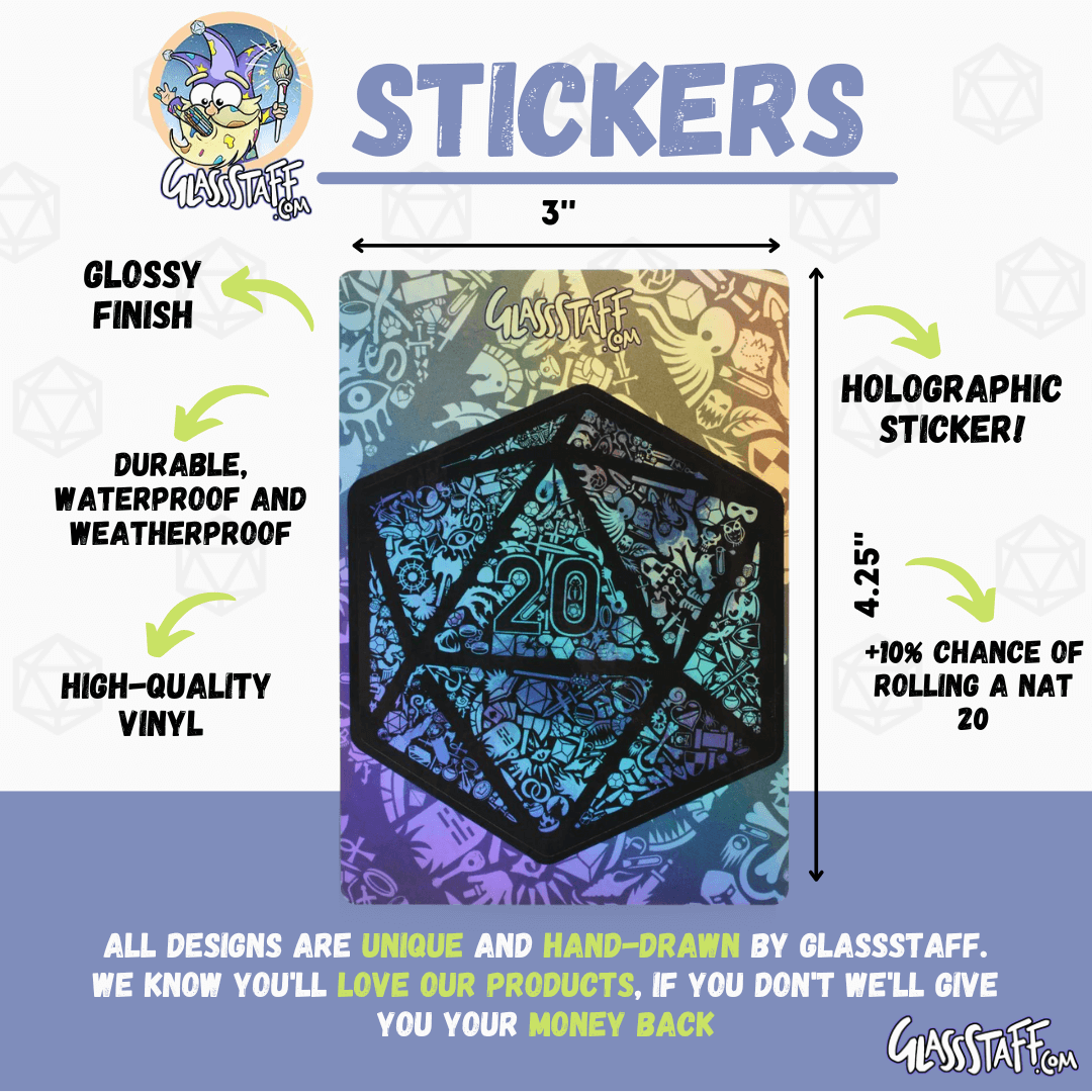 GS Vinyl Sticker | Holographic Mosaic D20