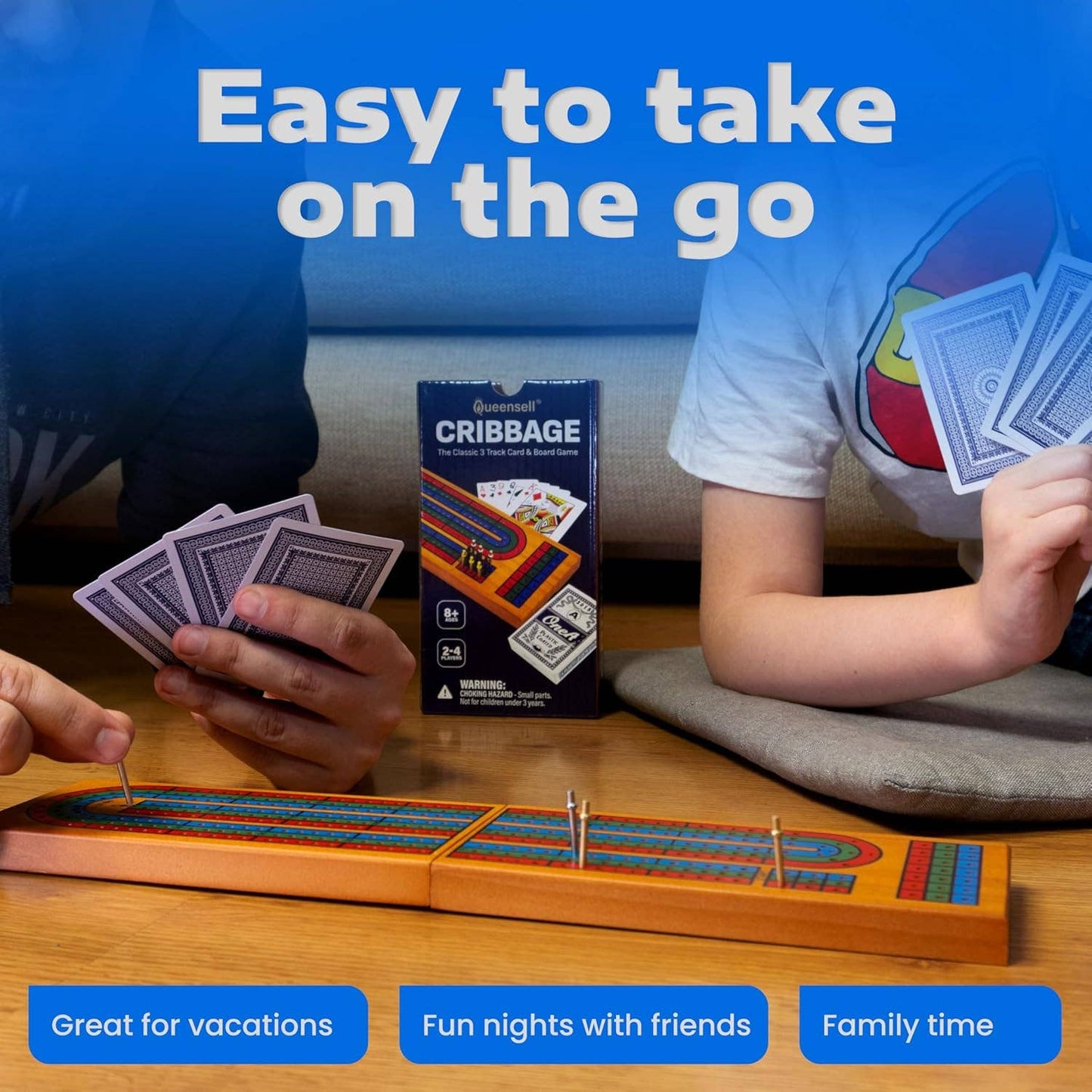 Cribbage Board Game Set with Storage
