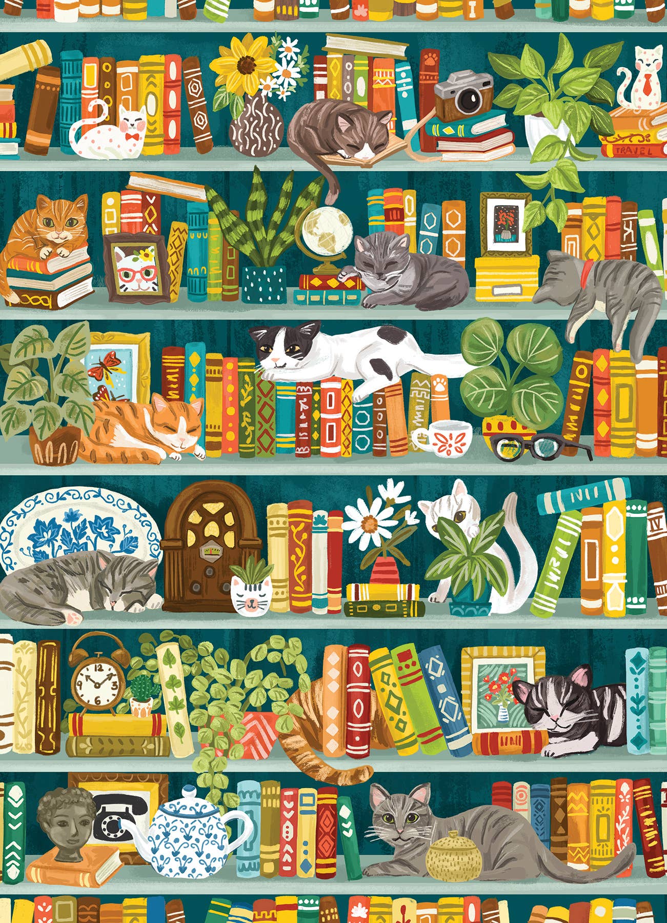 The Purrfect Bookshelf | 1000pc Puzzle