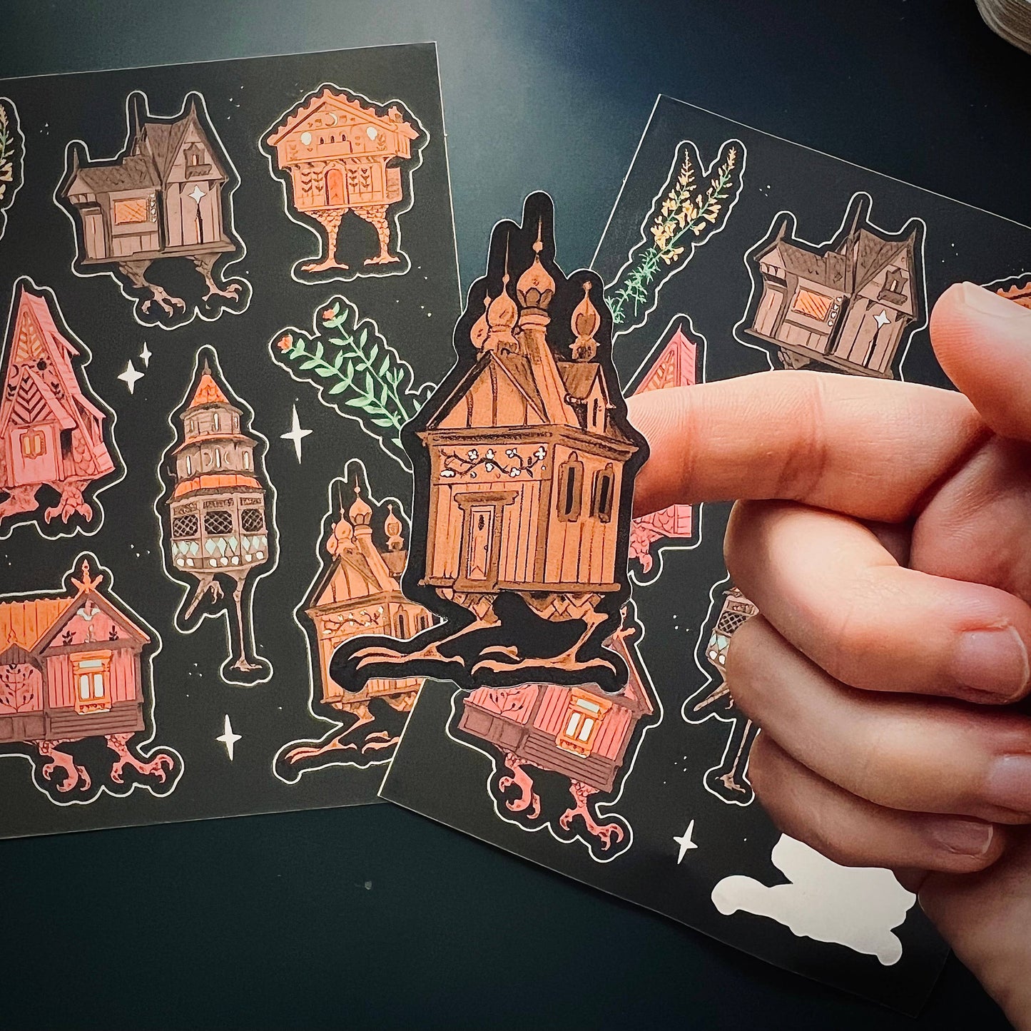 WD Vinyl Sticker Sheet | Baba Yaga Houses