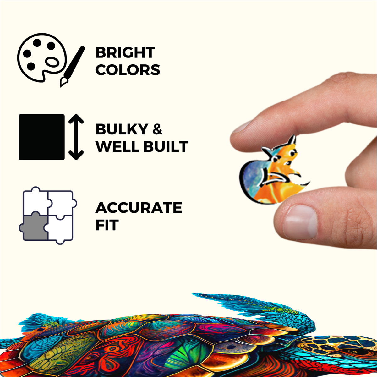 Crafthub Wooden Jigsaw A5 Puzzle | Turtle