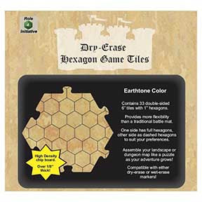 Dry-Erase Hexagon Earthtone Game Tiles - 33 6-inch tiles [R4I45014]