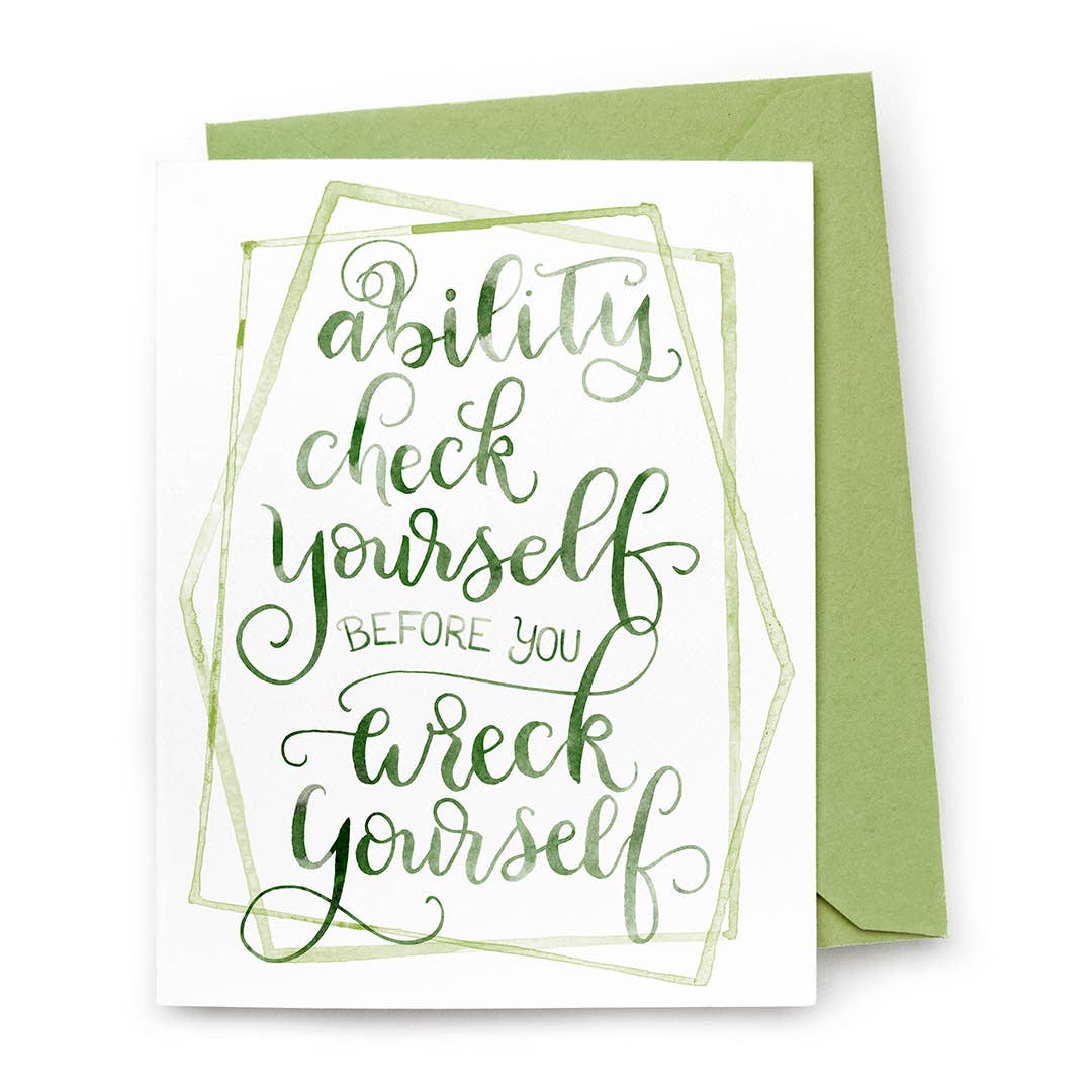 sale - Ability Check Yourself Card — Funny Nerdy Card
