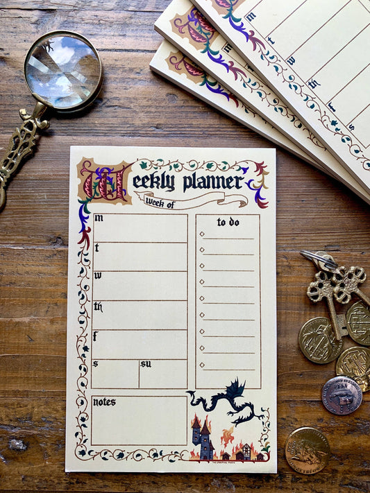 CM Notepad | Medieval Weekly Planner