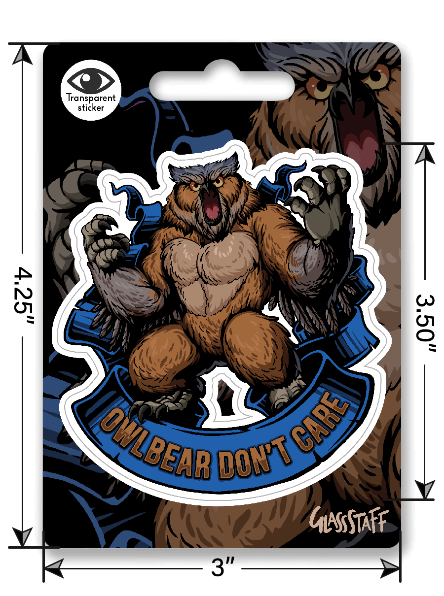 GS Vinyl Sticker | Owlbear Don't Care