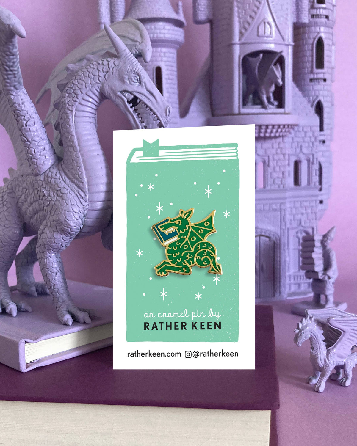 RK Enamel Pin | Book Wyrm
