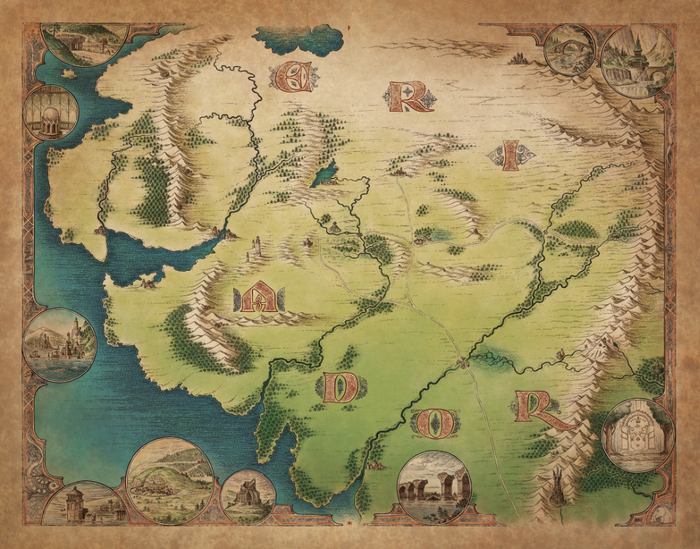 The One Ring 1000 Piece Jigsaw Puzzle: Francesco Mattioli - Map of Eriador