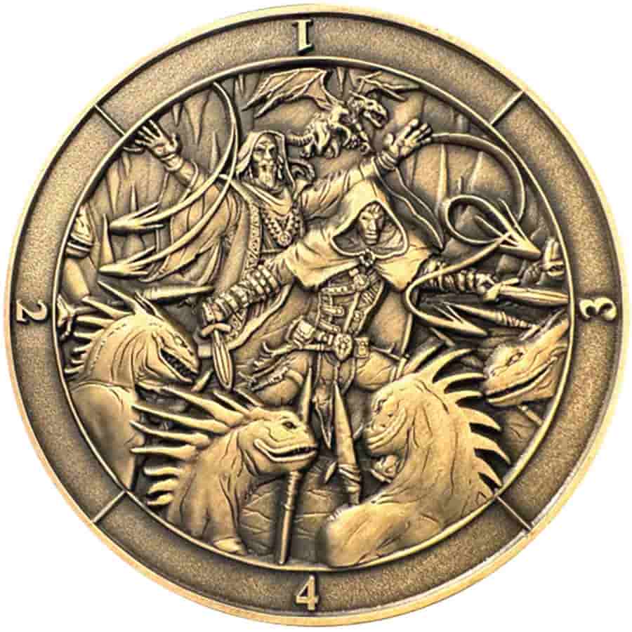 GOLIATH COINS: DICE COIN D4: BATTLE SCENE