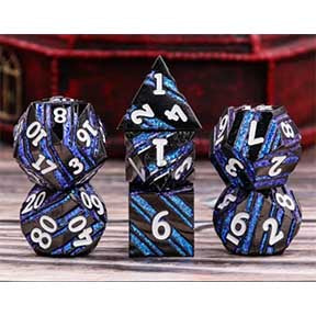 HD "The Comet" Full Metal & Mica Standard Dice Set