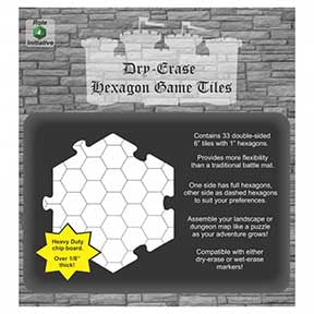 Dry-Erase Hexagon Game Tiles - 33 6-inch tiles [R4I45004]