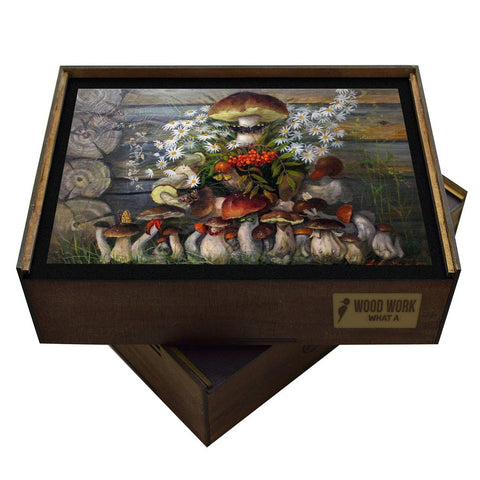 Mushroom Wooden Puzzle | Mushroom World | Fine Art Jigsaw