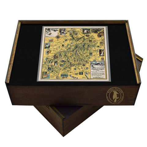 New Hampshire White Mountains | Vintage Map | Wooden Jigsaw