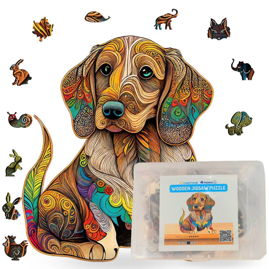 Crafthub Wooden Jigsaw A5 Puzzle | Dog
