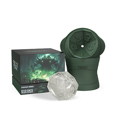 D10 Dice Shaped Fantasy Whisky Ice Mold "Dicicle" [FF003]