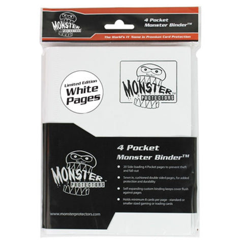Binder: 4pkt Monster Matte WH - White pages