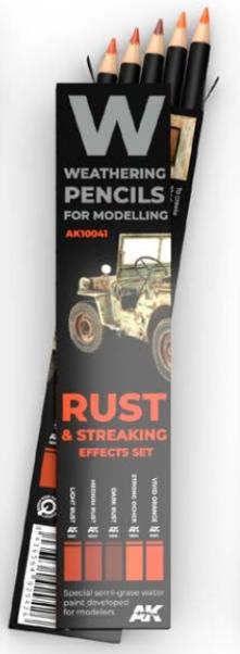 Weathering Pencils for Modelling: Rust & Streaking Effects Set (5)