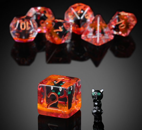 DH Creature Inclusion Standard Dice Set | Cat - Black