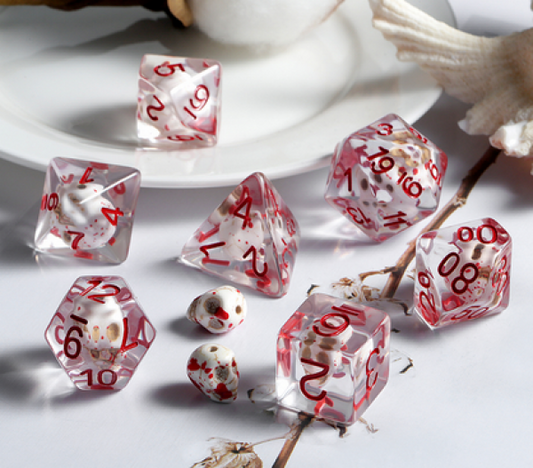 DH Object Inclusion Standard Dice Set | Bloody Skull