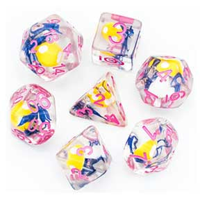 UD Floral Inclusion Standard Dice Set | Mushroom (Oyster)