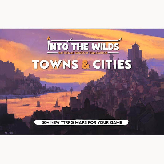 INTO THE WILDS: BATTLEMAP BOOKS: TOWNS AND CITIES