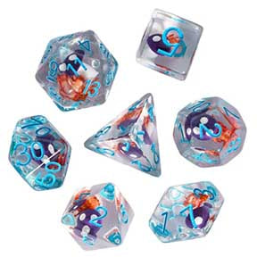 UD Floral Inclusion Standard Dice Set | Mushroom (Milkcap)