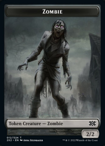 Zombie // Treasure Double-sided Token [Double Masters 2022 Tokens]