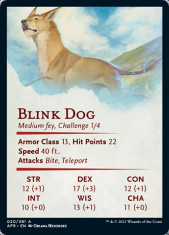 Blink Dog Art Card [Dungeons & Dragons: Adventures in the Forgotten Realms Art Series]