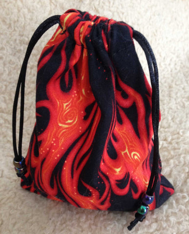 Dice Bag Handmade By Karyn: Fire