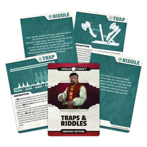 Traps & Riddles Cards: Fantasy Setting