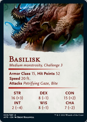 Basilisk Art Card [Dungeons & Dragons: Adventures in the Forgotten Realms Art Series]
