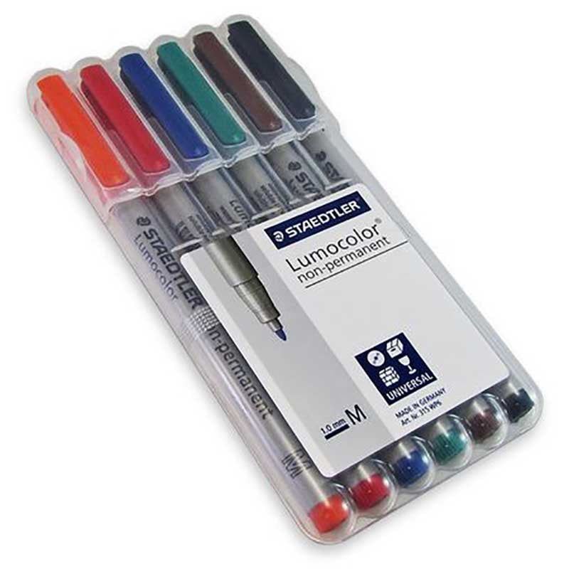 Lumocolor Non-Permanent Water-Soluble Markers | 6 Pack