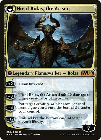 Nicol Bolas, the Ravager // Nicol Bolas, the Arisen  [Core Set 2019 Prerelease Promos]