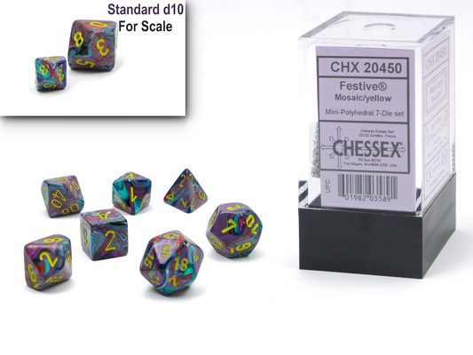 Mini-hedral Festive Series 7DPoly Dice Set | Mosaic