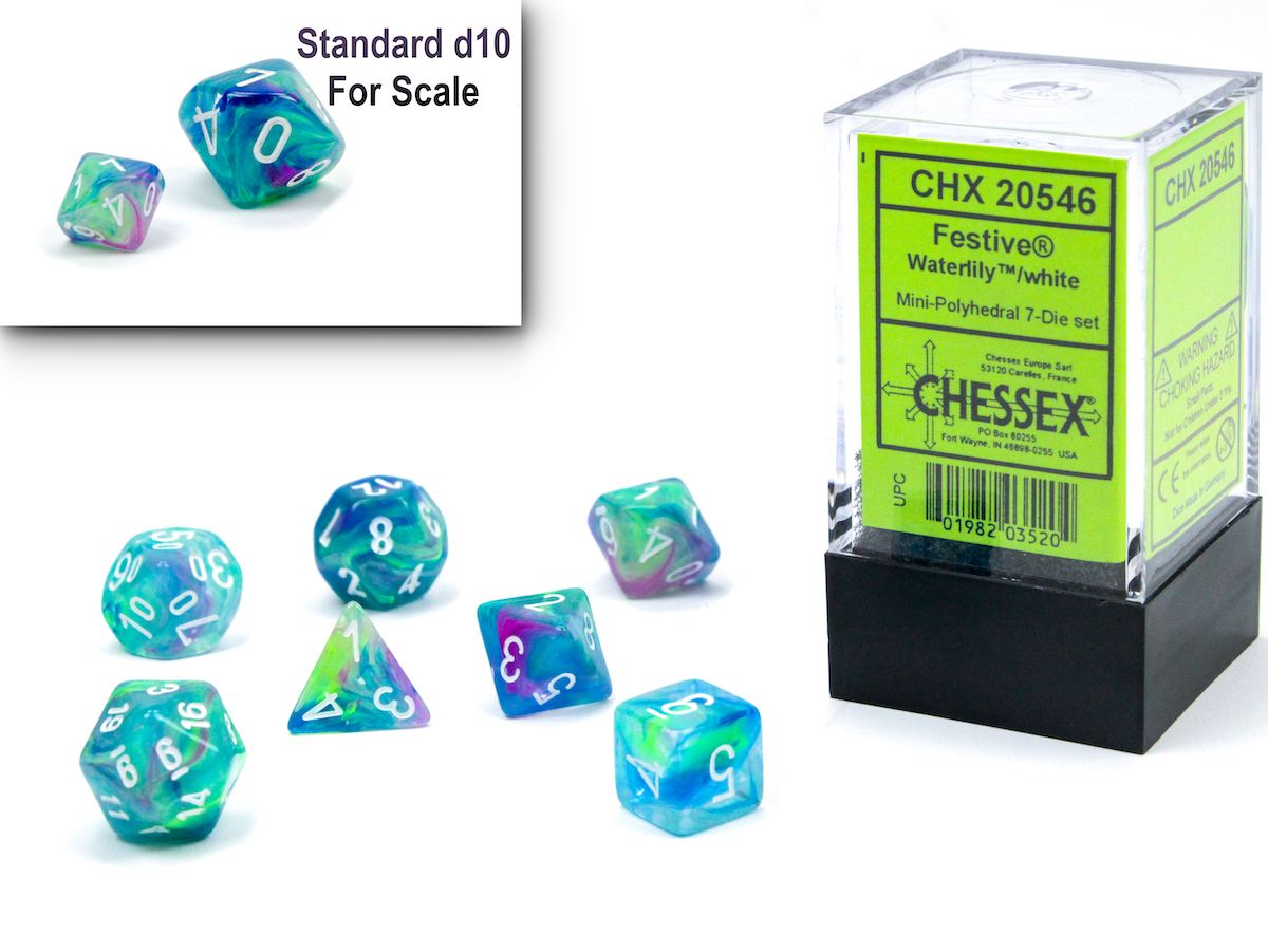 Mini-hedral Festive Series 7DPoly Dice Set | Waterlily