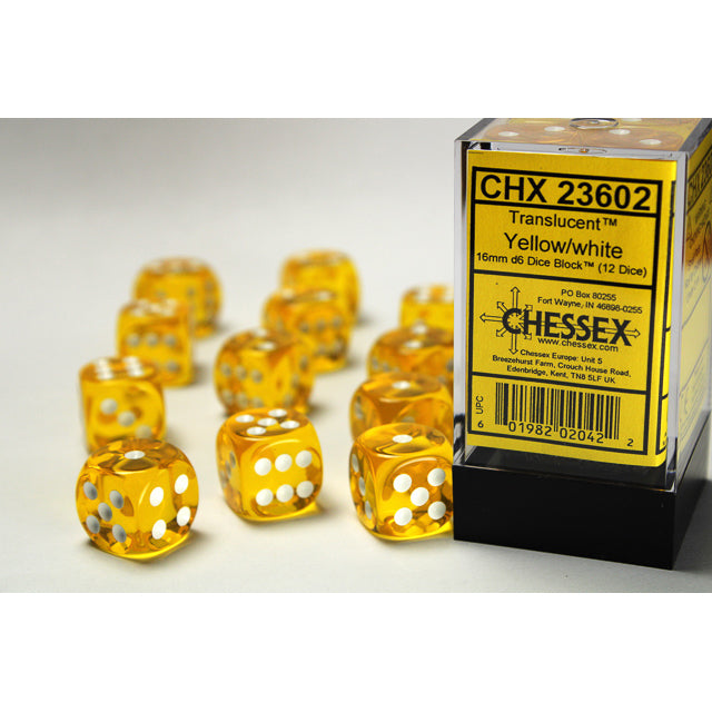 DNR 12D6 Translucent Dice Set | Yellow