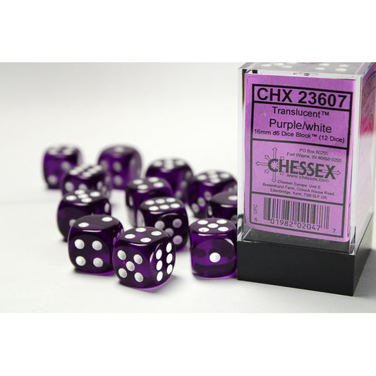 DNR 12D6 Translucent Dice Set | Purple