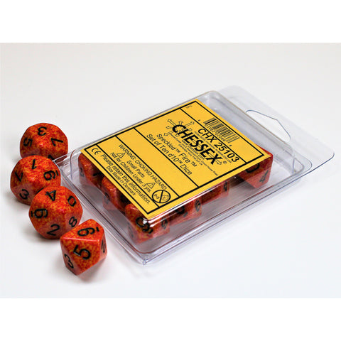 Speckled Fire 10D10 Dice [CHX25103]